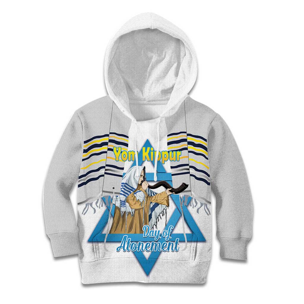 Personalised Yom Kippur Israel Kid Hoodie Day of Atonement Jewish Tallit