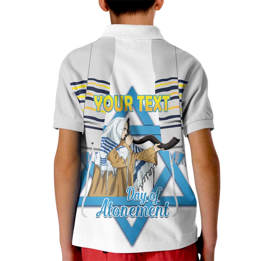 Personalised Yom Kippur Israel Kid Polo Shirt Day of Atonement Jewish Tallit