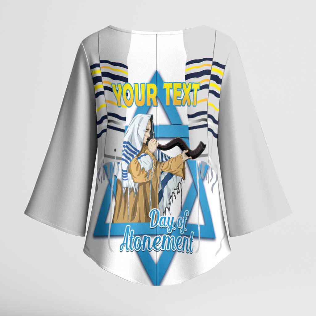 Personalised Yom Kippur Israel Kimono Sleeve Blouse Day of Atonement Jewish Tallit