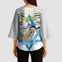 Personalised Yom Kippur Israel Kimono Sleeve Blouse Day of Atonement Jewish Tallit