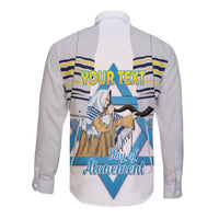 Personalised Yom Kippur Israel Long Sleeve Button Shirt Day of Atonement Jewish Tallit