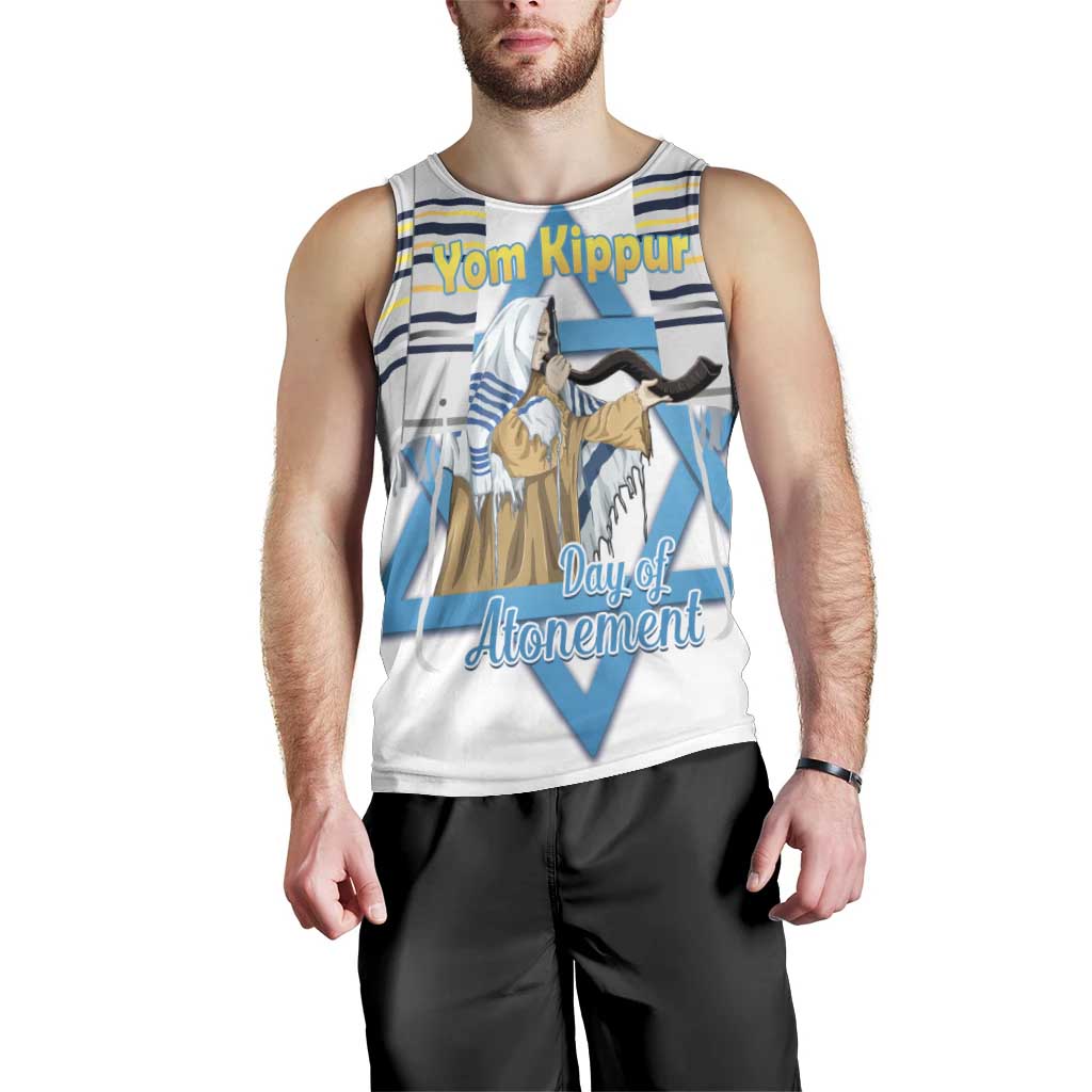 Personalised Yom Kippur Israel Men Tank Top Day of Atonement Jewish Tallit