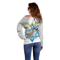 Personalised Yom Kippur Israel Off Shoulder Sweater Day of Atonement Jewish Tallit