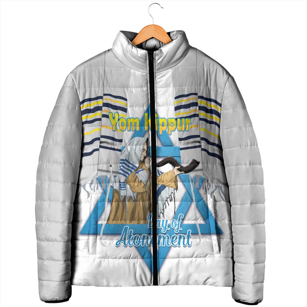 Personalised Yom Kippur Israel Padded Jacket Day of Atonement Jewish Tallit