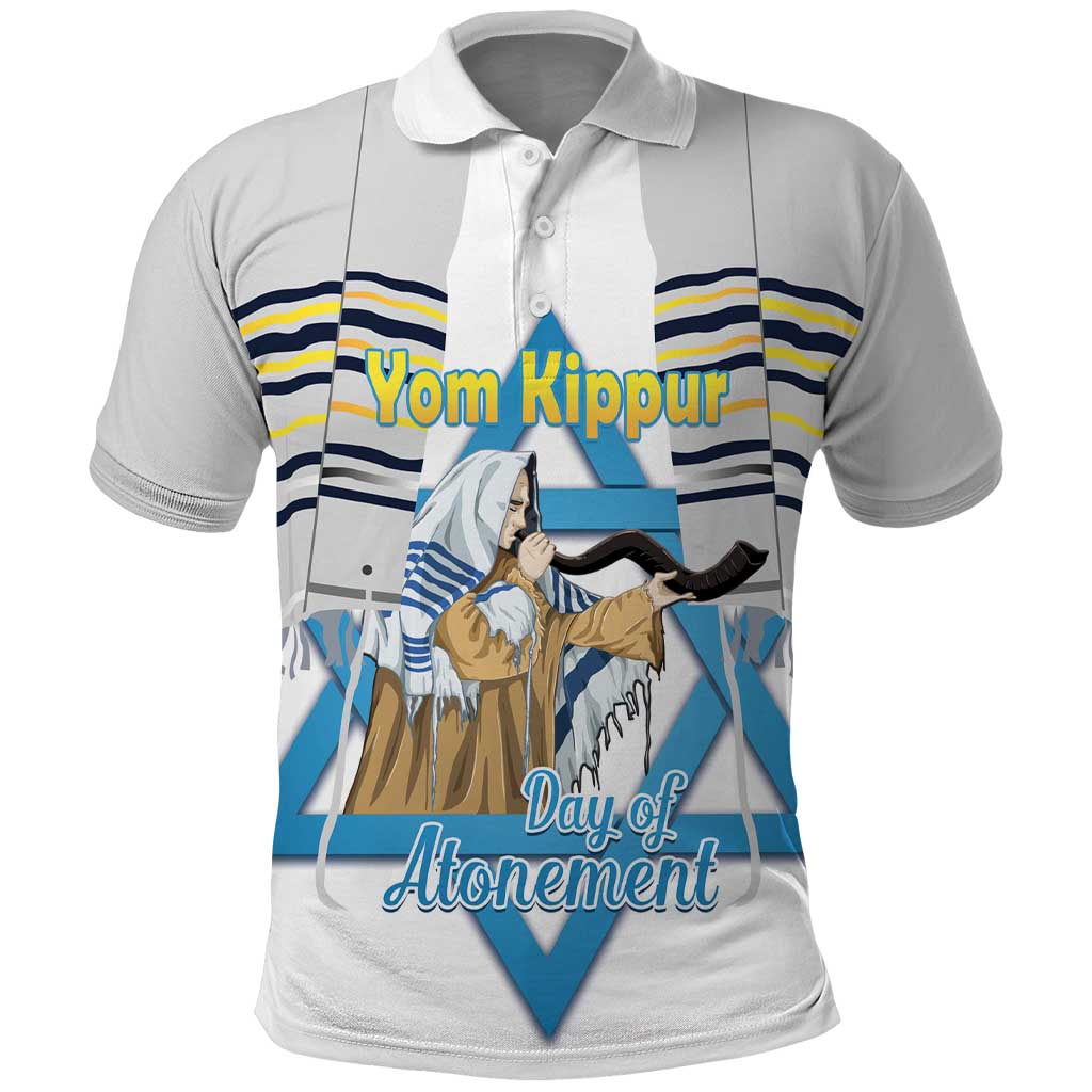 Personalised Yom Kippur Israel Polo Shirt Day of Atonement Jewish Tallit