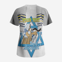 Personalised Yom Kippur Israel Scrub Top Day of Atonement Jewish Tallit