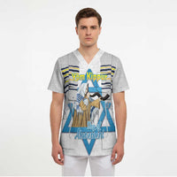 Personalised Yom Kippur Israel Scrub Top Day of Atonement Jewish Tallit
