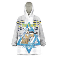 Personalised Yom Kippur Israel Wearable Blanket Hoodie Day of Atonement Jewish Tallit