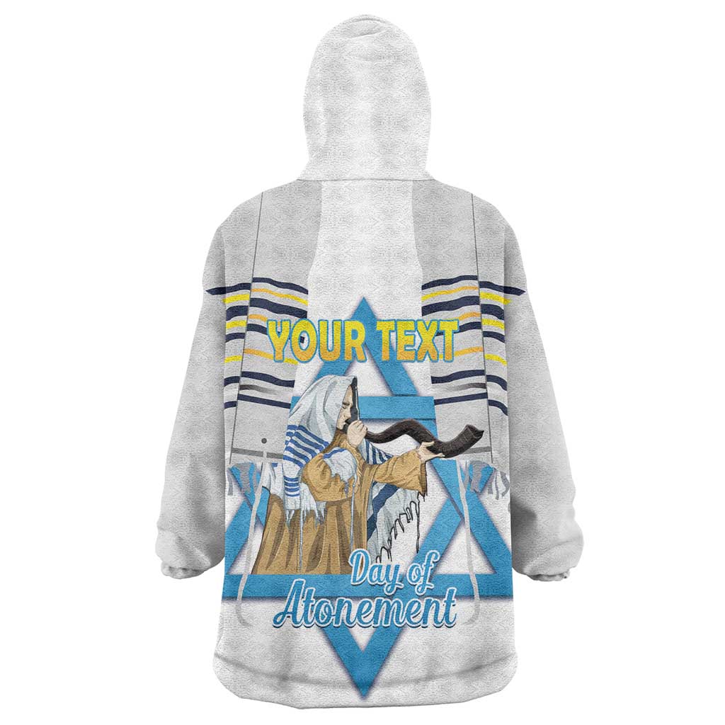 Personalised Yom Kippur Israel Wearable Blanket Hoodie Day of Atonement Jewish Tallit