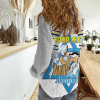 Personalised Yom Kippur Israel Women Casual Shirt Day of Atonement Jewish Tallit