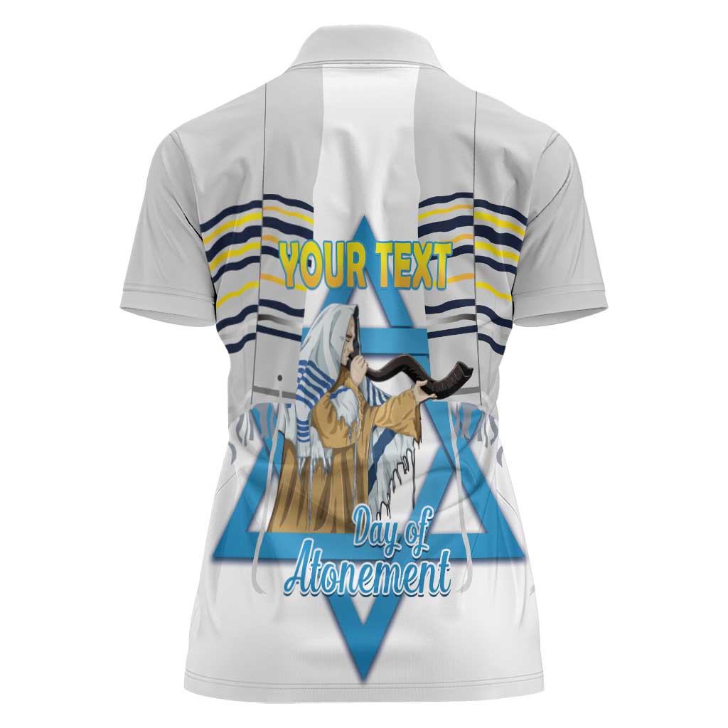 Personalised Yom Kippur Israel Women Polo Shirt Day of Atonement Jewish Tallit