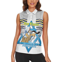 Personalised Yom Kippur Israel Women Sleeveless Polo Shirt Day of Atonement Jewish Tallit