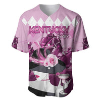 Kentucky Horse Racing Baseball Jersey Derby Mint Julep Girl - Pink Pastel LT14