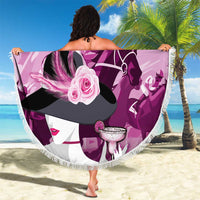 Kentucky Horse Racing Beach Blanket Derby Mint Julep Girl - Pink Pastel LT14