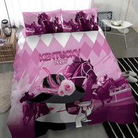 Kentucky Horse Racing Bedding Set Derby Mint Julep Girl - Pink Pastel LT14