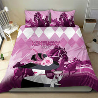 Kentucky Horse Racing Bedding Set Derby Mint Julep Girl - Pink Pastel LT14