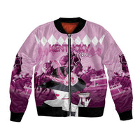 Kentucky Horse Racing Bomber Jacket Derby Mint Julep Girl - Pink Pastel LT14