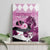 Kentucky Horse Racing Canvas Wall Art Derby Mint Julep Girl - Pink Pastel LT14
