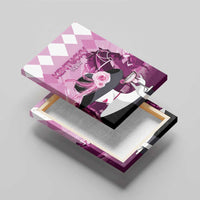 Kentucky Horse Racing Canvas Wall Art Derby Mint Julep Girl - Pink Pastel LT14