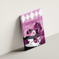 Kentucky Horse Racing Canvas Wall Art Derby Mint Julep Girl - Pink Pastel LT14