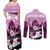 Kentucky Horse Racing Couples Matching Off Shoulder Maxi Dress and Long Sleeve Button Shirt Derby Mint Julep Girl - Pink Pastel LT14