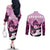 Kentucky Horse Racing Couples Matching Off The Shoulder Long Sleeve Dress and Long Sleeve Button Shirt Derby Mint Julep Girl - Pink Pastel LT14