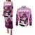 Kentucky Horse Racing Couples Matching Puletasi and Long Sleeve Button Shirt Derby Mint Julep Girl - Pink Pastel LT14