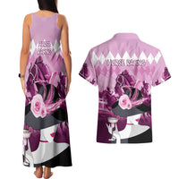Kentucky Horse Racing Couples Matching Tank Maxi Dress and Hawaiian Shirt Derby Mint Julep Girl - Pink Pastel LT14