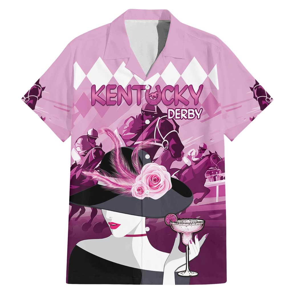 Kentucky Horse Racing Family Matching Mermaid Dress and Hawaiian Shirt Derby Mint Julep Girl - Pink Pastel LT14