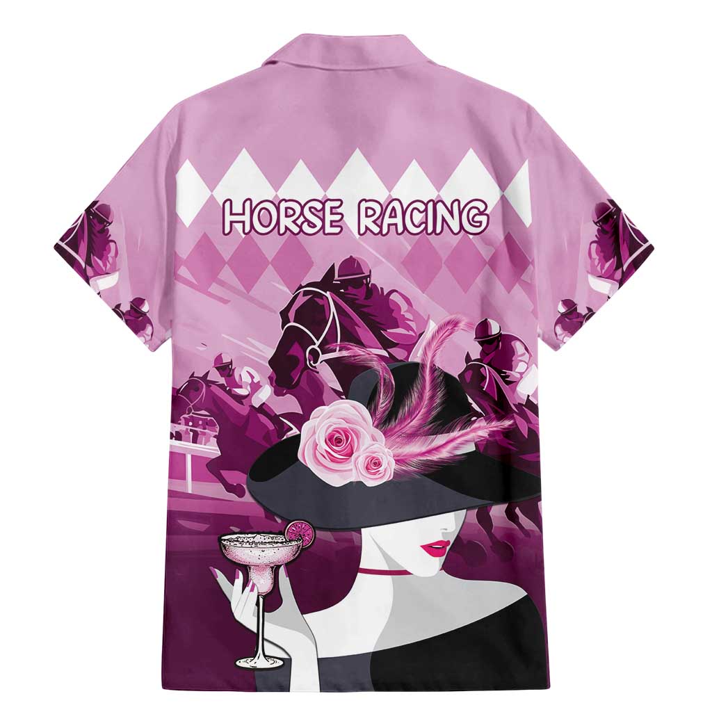 Kentucky Horse Racing Family Matching Mermaid Dress and Hawaiian Shirt Derby Mint Julep Girl - Pink Pastel LT14