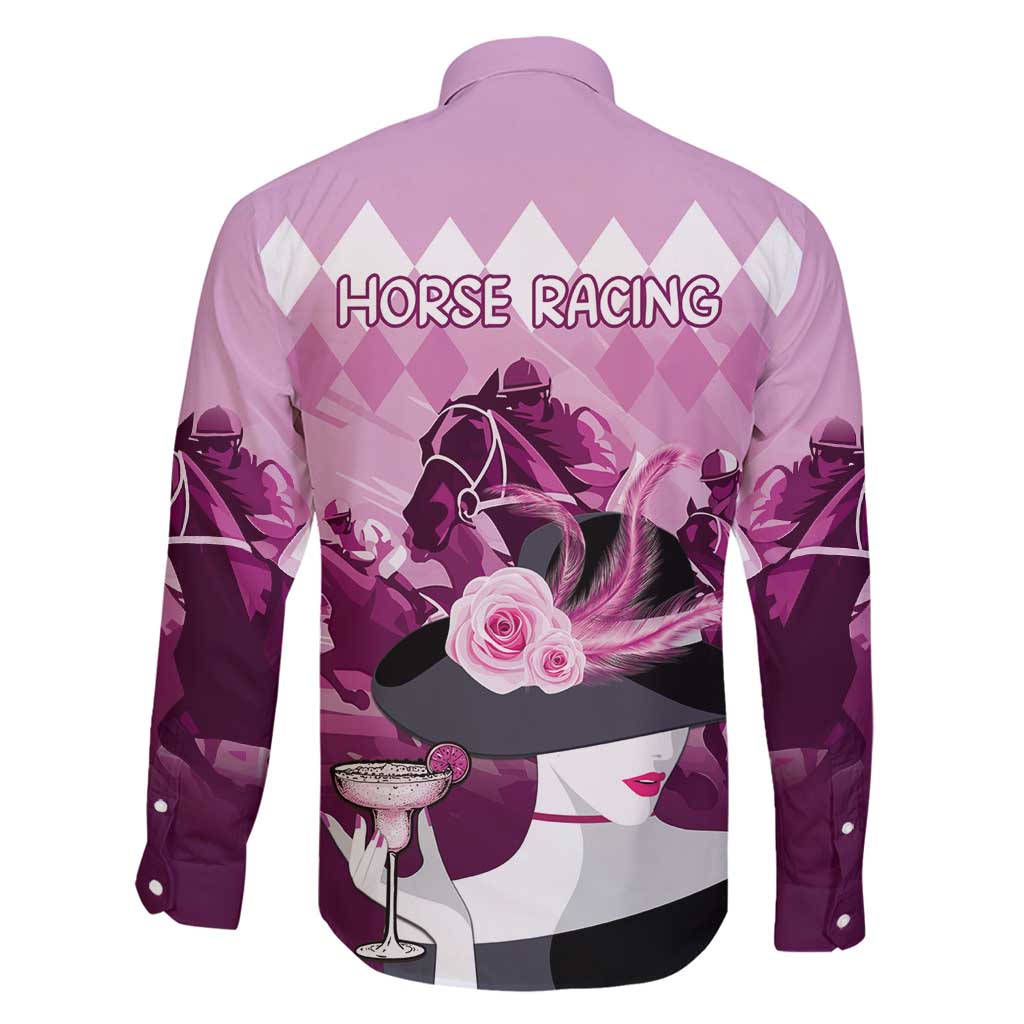 Kentucky Horse Racing Family Matching Mermaid Dress and Hawaiian Shirt Derby Mint Julep Girl - Pink Pastel LT14