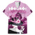 Kentucky Horse Racing Family Matching Off The Shoulder Long Sleeve Dress and Hawaiian Shirt Derby Mint Julep Girl - Pink Pastel LT14