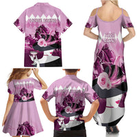 Kentucky Horse Racing Family Matching Summer Maxi Dress and Hawaiian Shirt Derby Mint Julep Girl - Pink Pastel LT14
