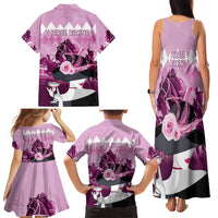 Kentucky Horse Racing Family Matching Tank Maxi Dress and Hawaiian Shirt Derby Mint Julep Girl - Pink Pastel LT14