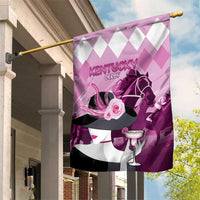 Kentucky Horse Racing Garden Flag Derby Mint Julep Girl - Pink Pastel LT14