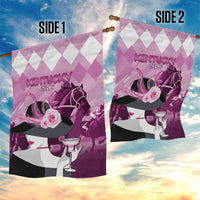 Kentucky Horse Racing Garden Flag Derby Mint Julep Girl - Pink Pastel LT14
