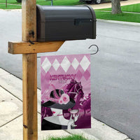 Kentucky Horse Racing Garden Flag Derby Mint Julep Girl - Pink Pastel LT14