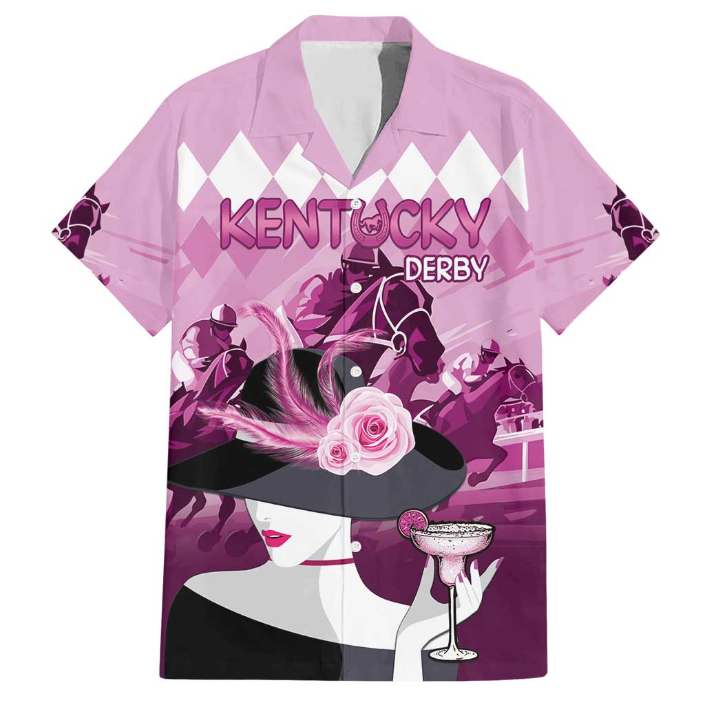 Kentucky Horse Racing Hawaiian Shirt Derby Mint Julep Girl - Pink Pastel LT14
