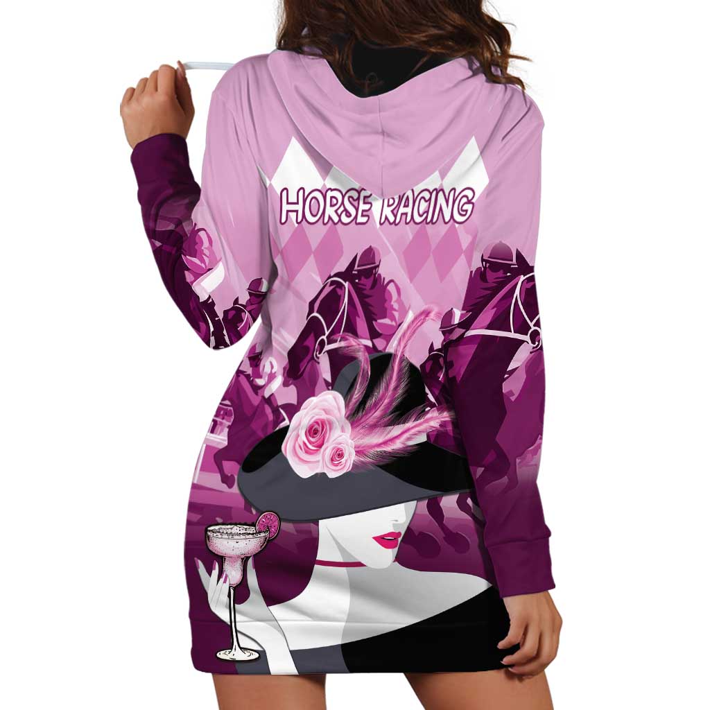 Kentucky Horse Racing Hoodie Dress Derby Mint Julep Girl - Pink Pastel LT14