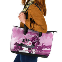 Kentucky Horse Racing Leather Tote Bag Derby Mint Julep Girl - Pink Pastel LT14