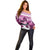 Kentucky Horse Racing Off Shoulder Sweater Derby Mint Julep Girl - Pink Pastel LT14