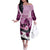 Kentucky Horse Racing Off The Shoulder Long Sleeve Dress Derby Mint Julep Girl - Pink Pastel LT14