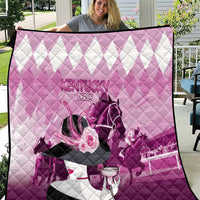 Kentucky Horse Racing Quilt Derby Mint Julep Girl - Pink Pastel LT14
