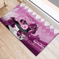 Kentucky Horse Racing Rubber Doormat Derby Mint Julep Girl - Pink Pastel LT14