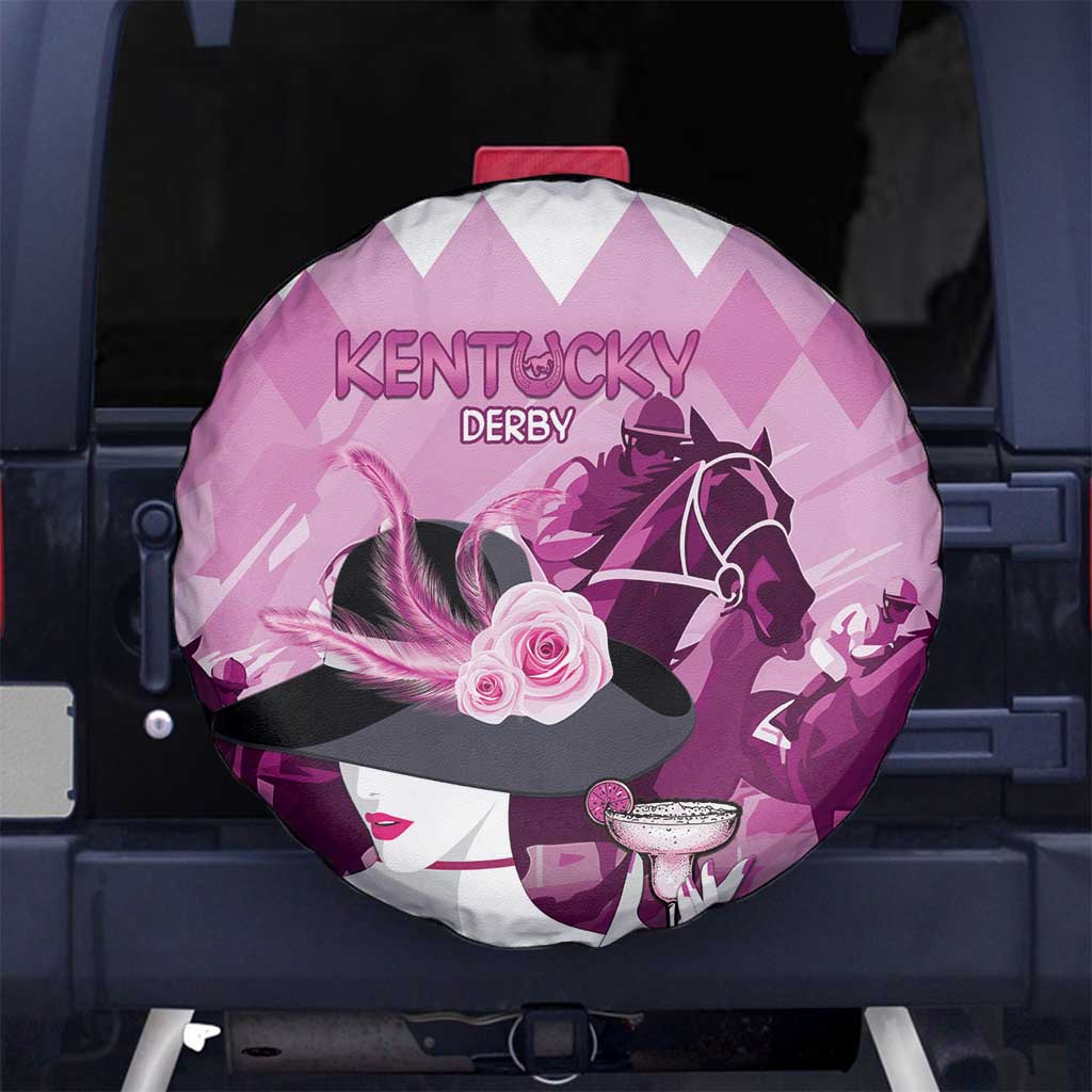 Kentucky Horse Racing Spare Tire Cover Derby Mint Julep Girl - Pink Pastel LT14