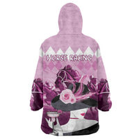 Kentucky Horse Racing Wearable Blanket Hoodie Derby Mint Julep Girl - Pink Pastel LT14