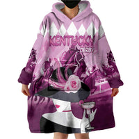 Kentucky Horse Racing Wearable Blanket Hoodie Derby Mint Julep Girl - Pink Pastel LT14