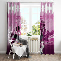 Kentucky Horse Racing Window Curtain Derby Mint Julep Girl - Pink Pastel LT14