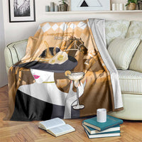 Kentucky Horse Racing Blanket Derby Mint Julep Girl - Gold Pastel LT14