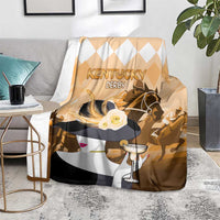 Kentucky Horse Racing Blanket Derby Mint Julep Girl - Gold Pastel LT14